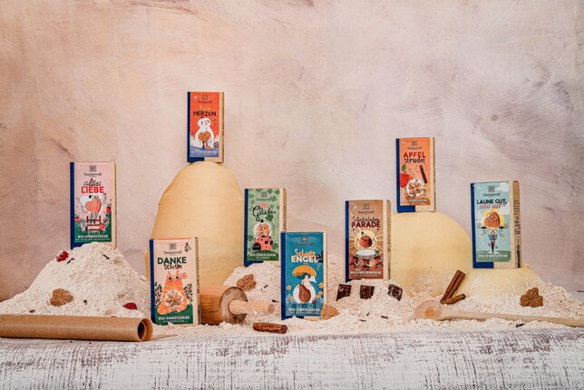 Auf dem Bild ist das ganze Sortiment der SONNENTOR Kekse zu sehen! | © SONNENTOR