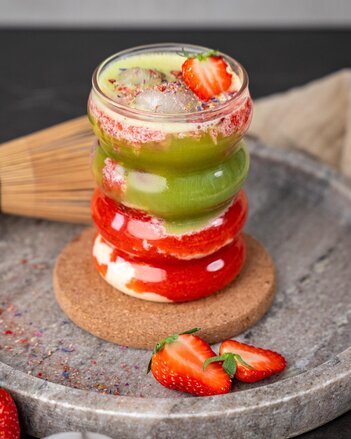 Iced Strawberry Matcha Latte | © SONNENTOR